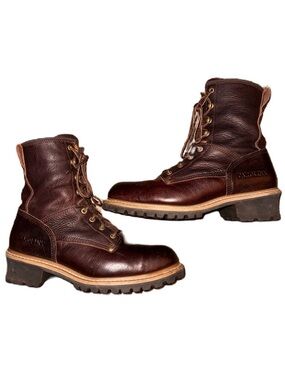 Carolina 12 EE Elm Boots Steel Toe Wide Brown Leather Logger #1821 Work Lineman